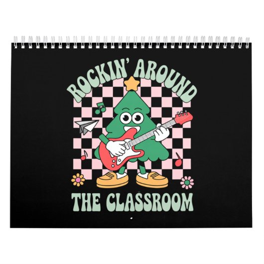 Groovy Leraar Kerst Rockt Rond De Klas Kalender (Hoes)