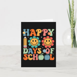 Groovy leraar student 100e dag van school Happy 1 Kaart