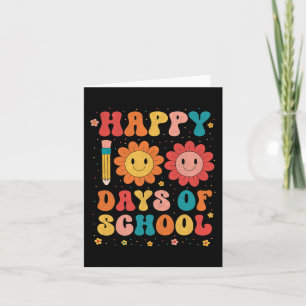 Groovy leraar student 100e dag van school Happy 1 Kaart