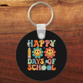 Groovy leraar student 100e dag van school Happy 1 Sleutelhanger (Voorkant)