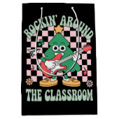 Groovy leraar Xmas Rockin' rond het klaslokaal Medium Cadeauzakje (Voorkant)