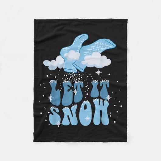 Groovy Let It Snow Pct Patient Care Tech Nurse Chr Fleece Deken (Voorkant)