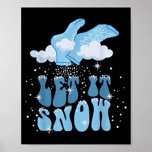 Groovy Let It Snow Pct Patient Care Tech Nurse Chr Poster (Voorkant)