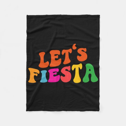 Groovy Let's Fiesta Funny Cinco De Mayo Vrouwen Ma Fleece Deken (Voorkant)