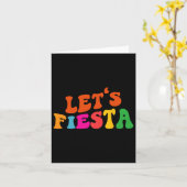 Groovy Let's Fiesta Funny Cinco De Mayo Vrouwen Ma Kaart (Gele Bloem)