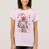 Groovy Let's Go Ghouls Halloween Ghost Outfit T-shirt (Voorkant)