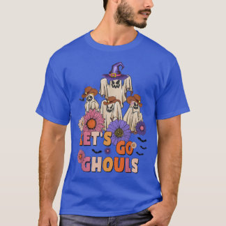 Groovy Let's Go Ghouls Retro Floral Ghost Costume T-shirt
