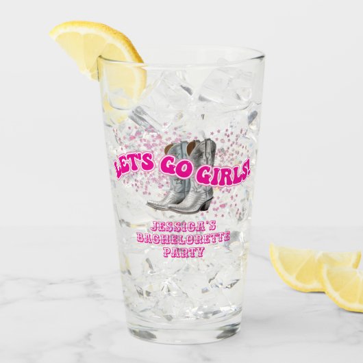 Groovy Let's Go Girls Westerse Afscheid Van De Maa Glas (Voorkant ijs)
