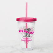 Groovy Let's Go Girls Westerse Bachelorette Party Acryl Drinkbeker (Voorkant)