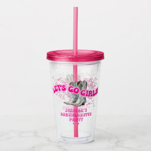 Groovy Let's Go Girls Westerse Bacheloretteparty Acryl Drinkbeker