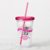 Groovy Let's Go Meiden Western Bachelorette Feest Acryl Drinkbeker (Achterkant)