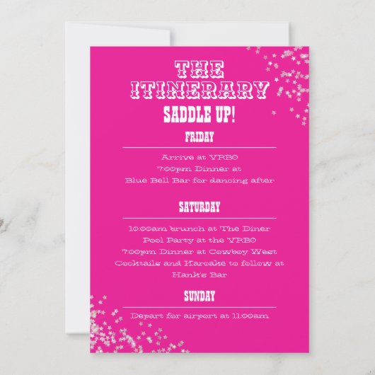 Groovy Let's Go Meisjes Western vrijgezellenfeest Kaart (Achterkant)