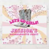 Groovy Let's Go Meisjes Western vrijgezellenfeest Likeurfles Etiket (Enkel label)