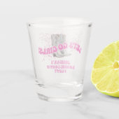 Groovy Let's Go Meisjes Western vrijgezellenfeest Shot Glas (Achterkant)