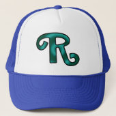 Groovy Letter "R"-Initiaal Trucker Pet (Voorkant)