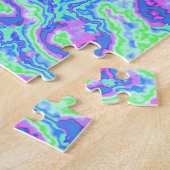 Groovy Levendig Kleurrijk Trippy Maximalistisch Ma Legpuzzel (Zijkant)