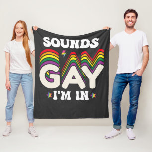 Groovy LGBT Pride Geluiden Gay Ik Ben Erin Fleece Deken