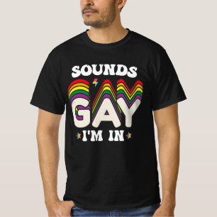 Groovy LGBT Pride Geluiden Gay Ik Ben Erin T-shirt