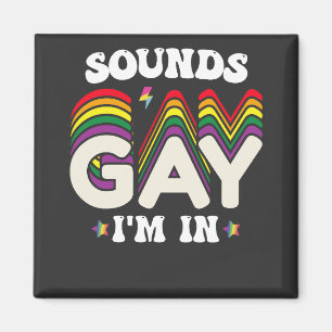 Groovy LGBT Pride Geluiden Gay Ik Ben In Magneet