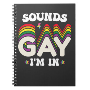 Groovy LGBT Pride Geluiden Gay Ik Ben In Notitieboek