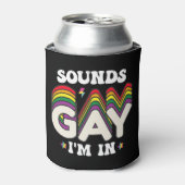 Groovy LGBT Pride Klinkt laat me binnen Blikjeskoeler (Blikje Voorkant)