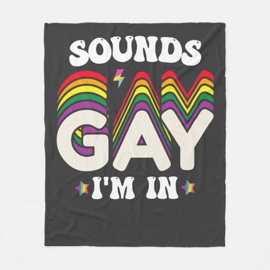 Groovy LGBT Pride Klinkt laat me binnen Fleece Deken (Voorkant)