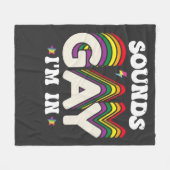 Groovy LGBT Pride Klinkt laat me binnen Fleece Deken (Voorkant (Horizontaal))