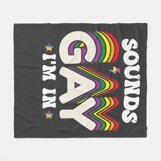 Groovy LGBT Pride Klinkt laat me binnen Fleece Deken (Voorkant (Horizontaal))