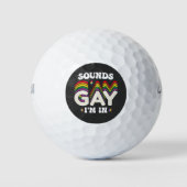 Groovy LGBT Pride Klinkt laat me binnen Golfballen (Voorkant)