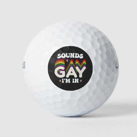 Groovy LGBT Pride Klinkt laat me binnen Golfballen (Voorkant)