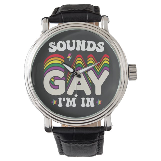 Groovy LGBT Pride Klinkt laat me binnen Horloge (Voorkant)
