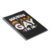 Groovy LGBT Pride Klinkt laat me binnen Notitieboek (Rechterzijde)