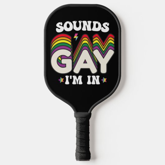 Groovy LGBT Pride Klinkt laat me binnen Pickleball Paddle (Voorkant)