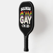 Groovy LGBT Pride Klinkt laat me binnen Pickleball Paddle (Links)