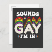 Groovy LGBT Pride Klinkt laat me binnen Uitnodiging Briefkaart (Voorkant / Achterkant)