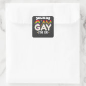 Groovy LGBT Pride Klinkt laat me binnen Vierkante Sticker (Tas)