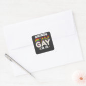 Groovy LGBT Pride Klinkt laat me binnen Vierkante Sticker (Envelop)