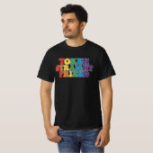 Groovy LGBT Pride Token Rechtgeaarde Vriend T-shirt (Voorkant volledig)