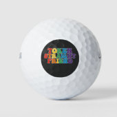 Groovy LGBT Pride Token Straight Friend Golfballen (Voorkant)