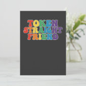 Groovy LGBT Pride Token Straight Friend Kaart (Staand voorkant)