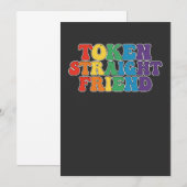 Groovy LGBT Pride Token Straight Friend Kaart (Voorkant / Achterkant)