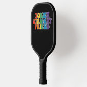 Groovy LGBT Pride Token Straight Friend Pickleball Paddle (Links)