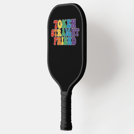 Groovy LGBT Pride Token Straight Friend Pickleball Paddle (Links)