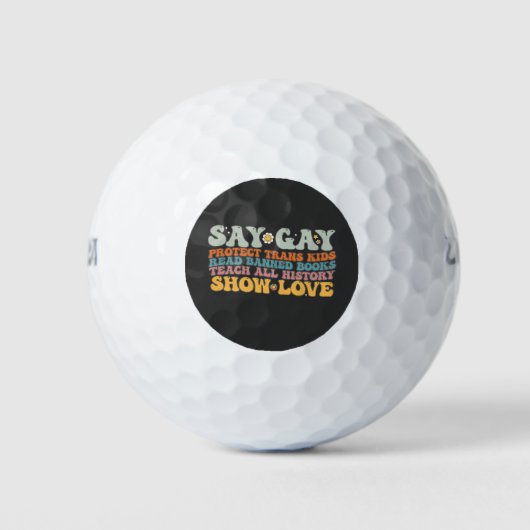 Groovy LGBT zegt dat homoseksuele bescherming bied Golfballen (Voorkant)