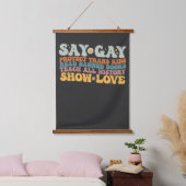 Groovy LGBT zegt dat homoseksuele bescherming bied Hangend Wandkleed (Slaapkamer)