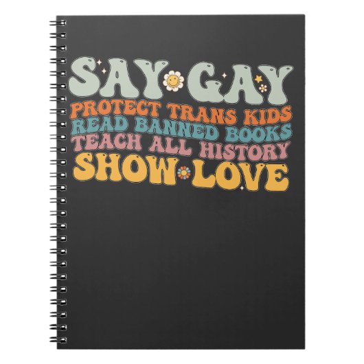 Groovy LGBT zegt dat homoseksuele bescherming bied Notitieboek (Voorkant)