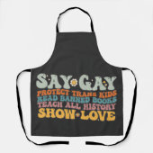 Groovy LGBT zegt dat homoseksuele bescherming bied Schort (Voorkant)