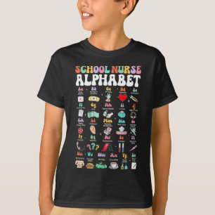 Groovy Lieve Abc Schoolverpleegster Alfabet Terug T-shirt