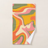 Groovy Liquified Marble Retro 60s  Partij Bad Handdoek (Handdoek)