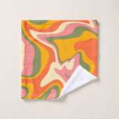 Groovy Liquified Marble Retro 60s  Partij Bad Handdoek (Wasdoekje)